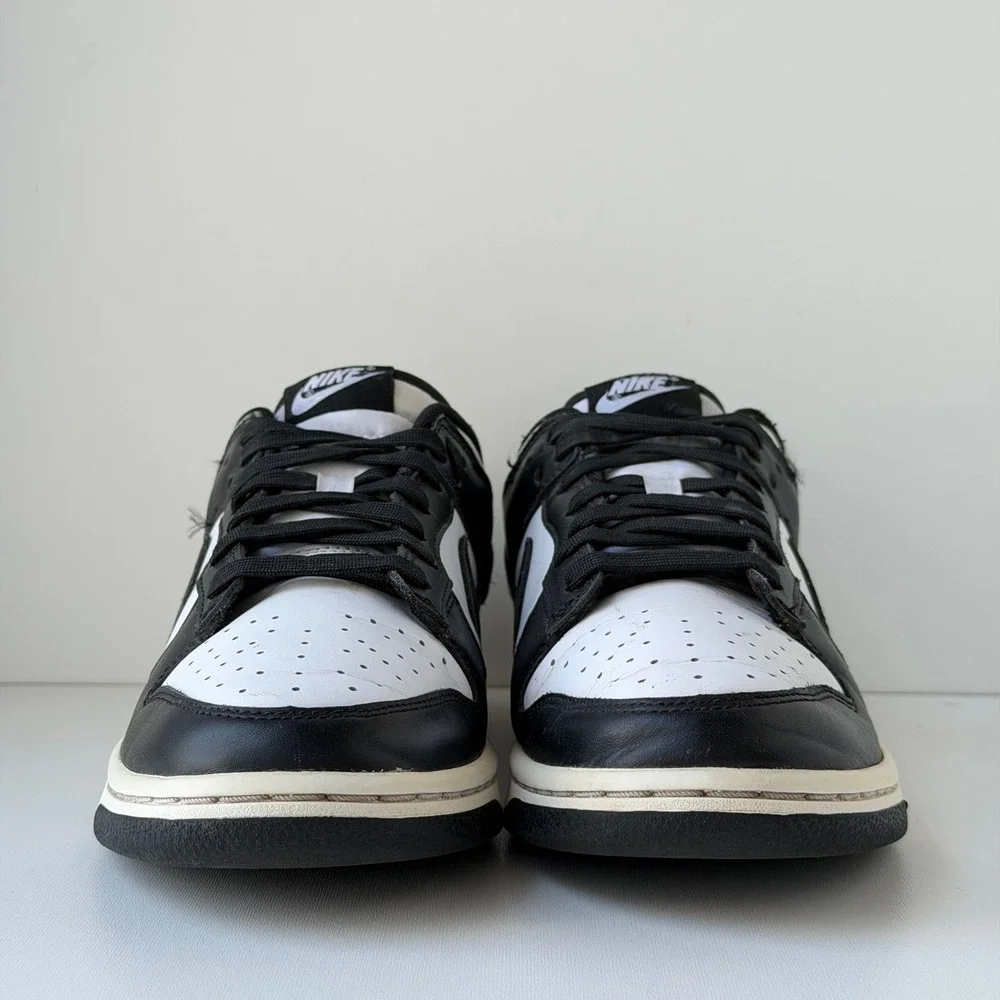 Nike Dunk Low Retro Mens 7.5 Black White Panda Classic Leather Sneakers 80s